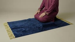 Tapis de Prière Épais et Confortable Bleu – Édition Azur – Protection des Genoux thumbnail 4