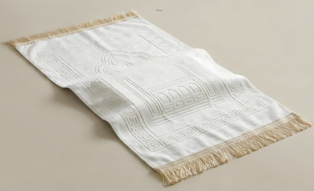 Tapis de Prière Épais et Confortable Blanc – Al-Abyad – Protection des Genoux