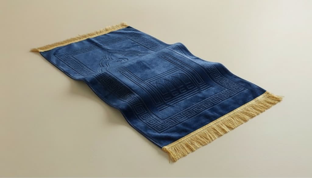 Tapis de Prière Épais et Confortable Bleu – Édition Azur – Protection des Genoux